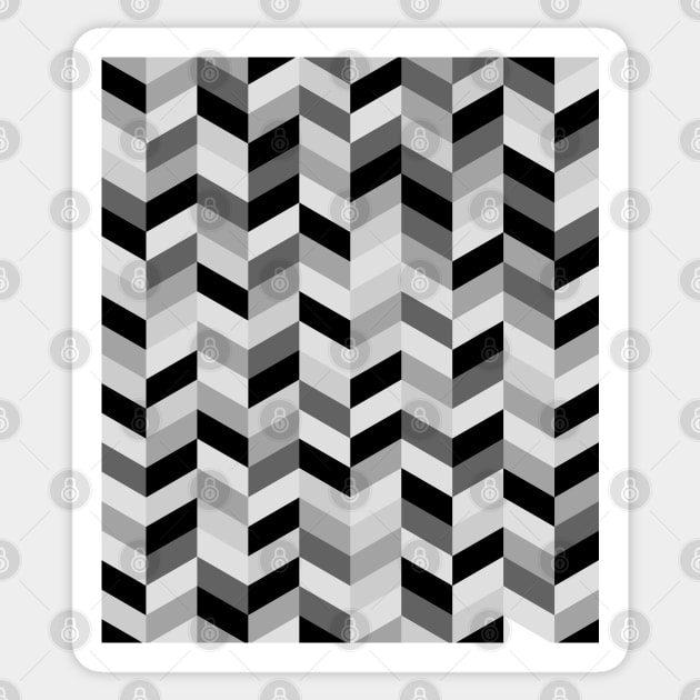 Multi Grey Chevron Tile Pattern Sticker by OneThreeSix